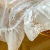 Light luxury princess white lace round tablecloth coffee table tablecloth American pastoral decoration French cover