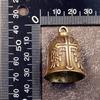 Vintage Cross Wings Angel Guardian Bell Motorcycle Necklace Brass Charm Pendant Rider Jewelry Lucky Amulet Gift