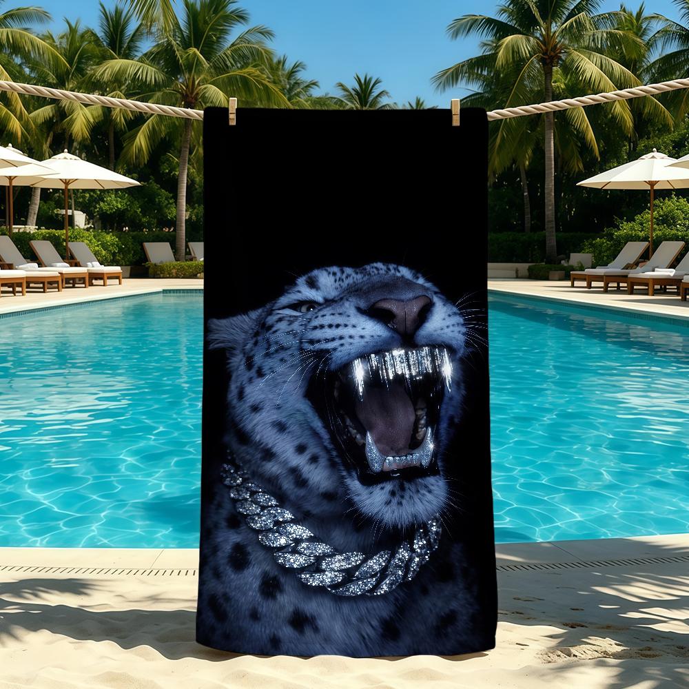 Animal Cool Diamond Towel For Outdoor Camping Beach Towel Super Absorbent Quick-Drying Summer Towel