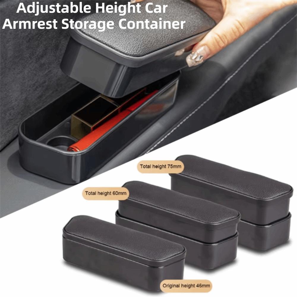 Adjustable Height Auto Retractable Box Organizer Car Elbow Rest Box  Car Accessories