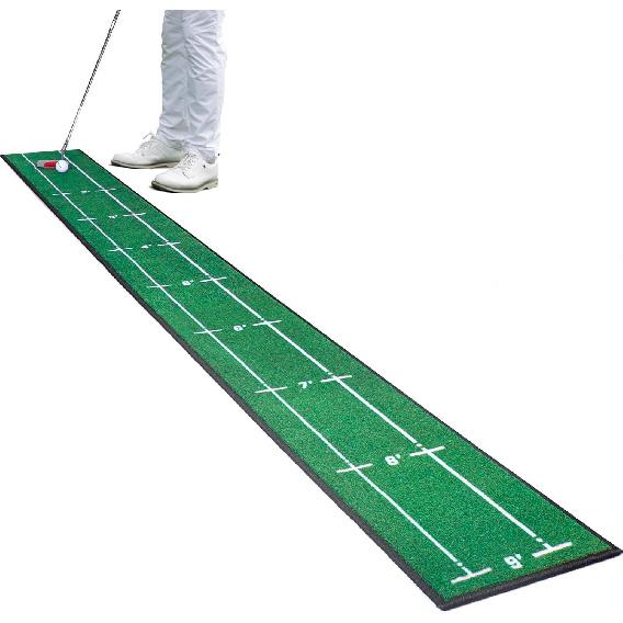 Golf Putting Mat Indoor Outdoor Professional Practice Putting Green Mat with Distance Marker Anti Slip Backing Golf Accessorie 5