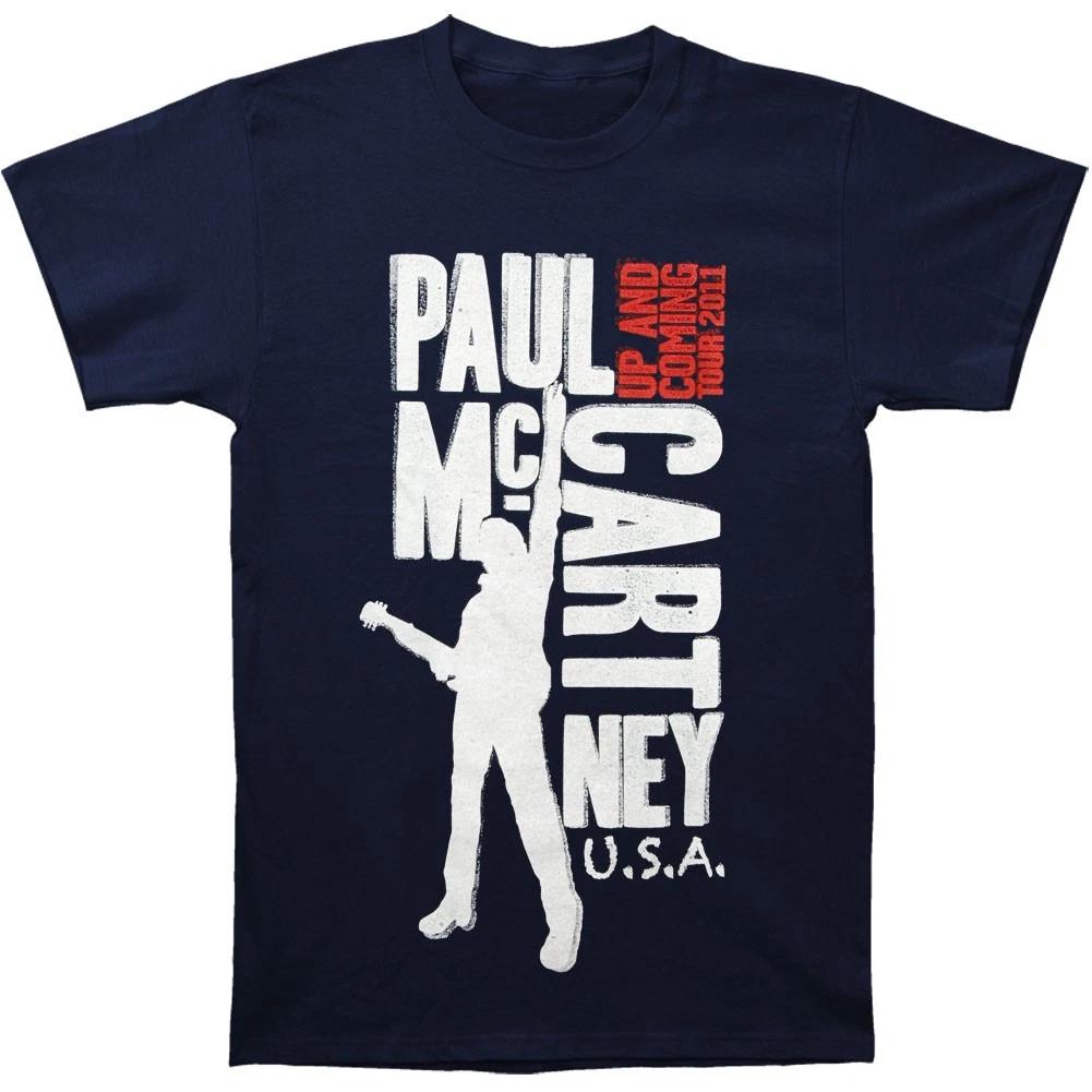 Men s Paul Mccartney Blocks Slim Fit T-shirt Small Blue XL