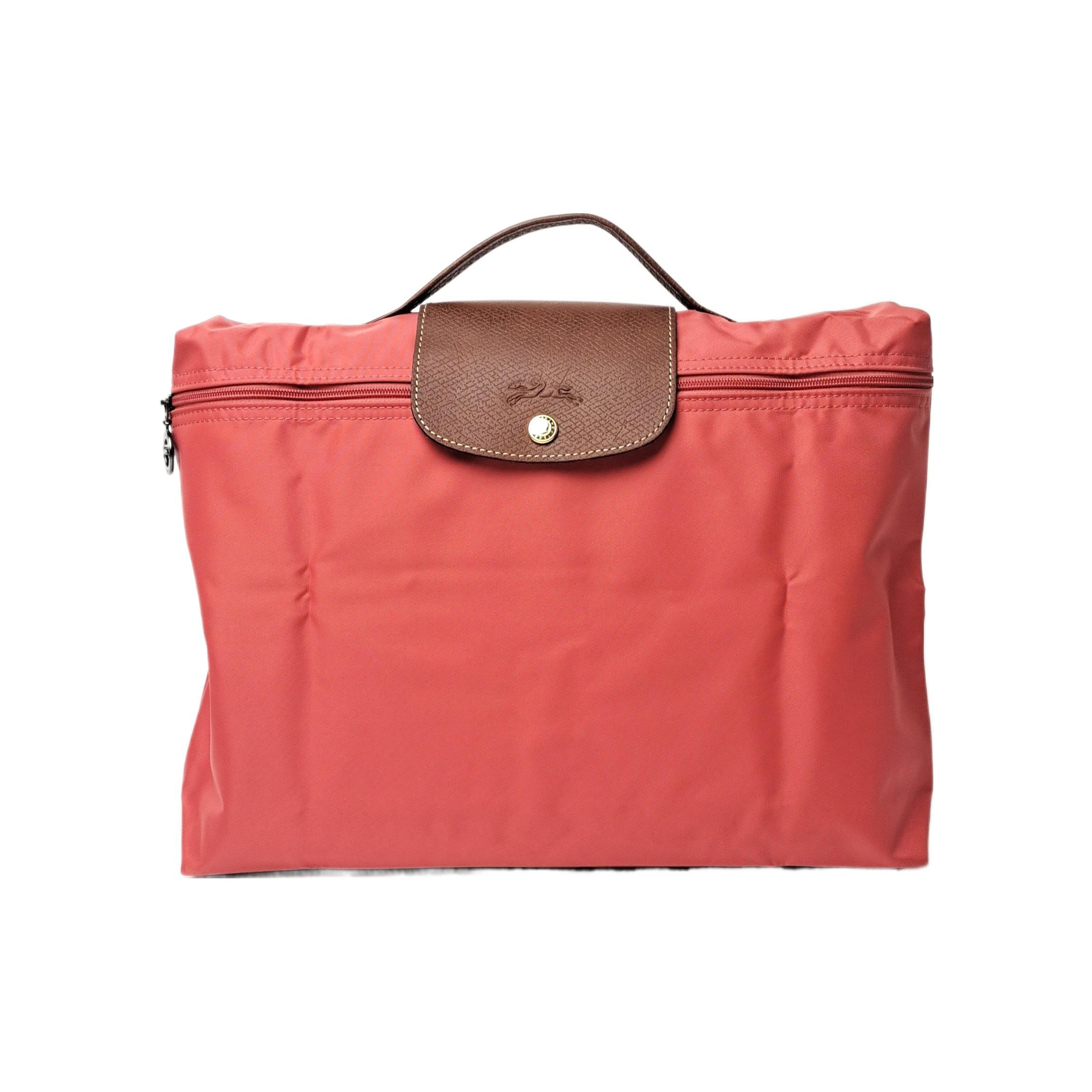 

Longchamp Le Pliage Solid Color Zipper Closure Foldable Nylon Canvas Briefcase Handbag Small Women handbags Red 2182089P76 Red