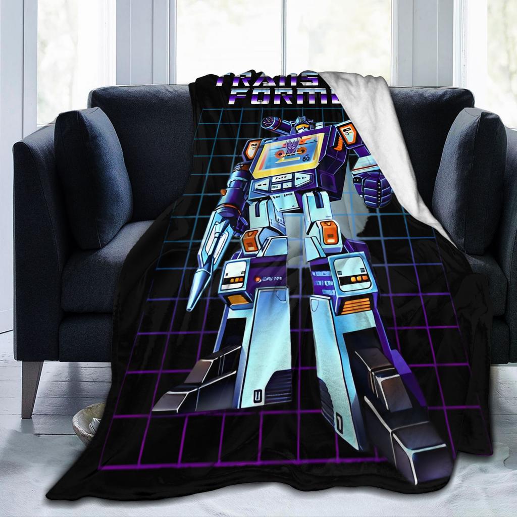 Transformers Decepticons Soundwave Blankets Robot Flannel Funny Warm Throw Blanket for Bedspread Spring/Autumn Couch