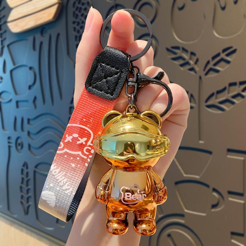 

Acrylic Cartoon Bear Key Chain Creative Doll Bag Pendant Cute Car Keyring Xmas Birthday Gift золотий