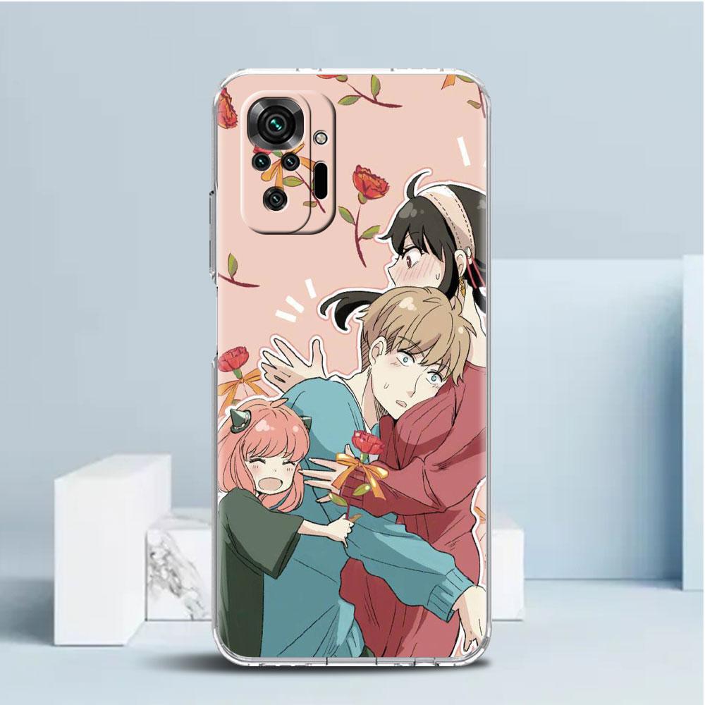 ShockProof Phone Case for Redmi Note 11 11E 10 9 8 Pro 11S 9S 10S K40 9A 9C 8T 7 10C 9t 9s Soft Cover Latest Comics Spy Family