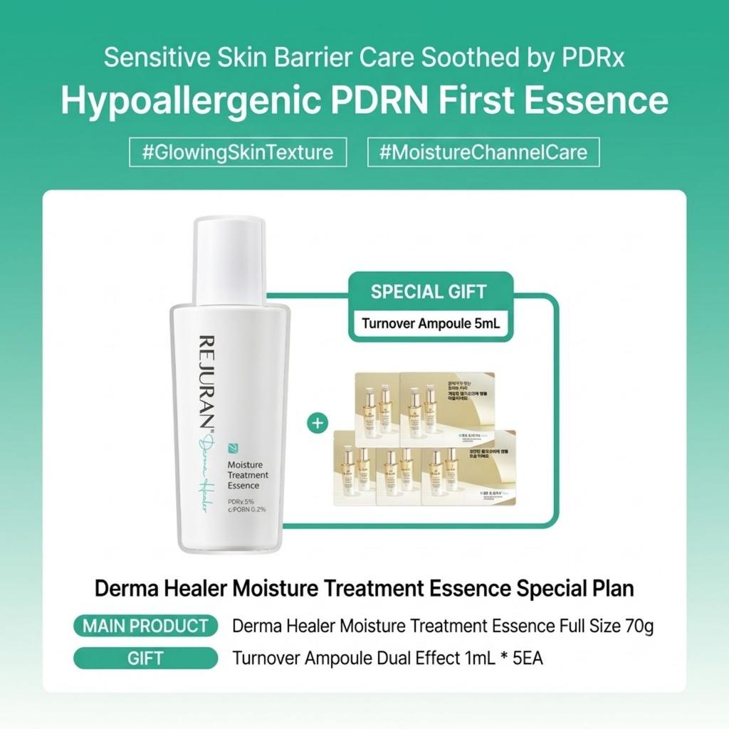 REJURAN Derma Healer Moisture Treatment Essence 70g Special Set (+Turnover Ampoule Dual Effect 1ml x 5ea)