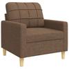 3-Cz. Relaxation Set With Cushions, Brown, Fabric