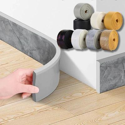 2M Su Geçirmez Muhafaza Kendinden Yapışkanlı Süpürgelik Hattı 3D Duvar Stickerı Kalınlaştırılmış Çarpışma Önleyici Dekorasyon Çocuk Köşe Hattı