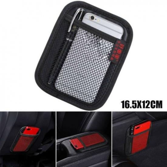 Universal Car Storage Bag Leather Pouch Phone Holder Organizer Mesh Accessories