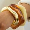 European and American jewelry, fashionable acrylic elbow bracelets, retro color matching exaggerated bracelets and bracelets.