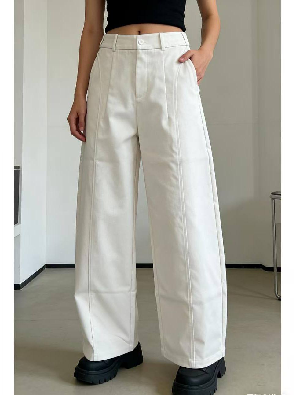 

Mei Gao High Waist Retro Straight-Leg Cargo Pants XL брудно-білий