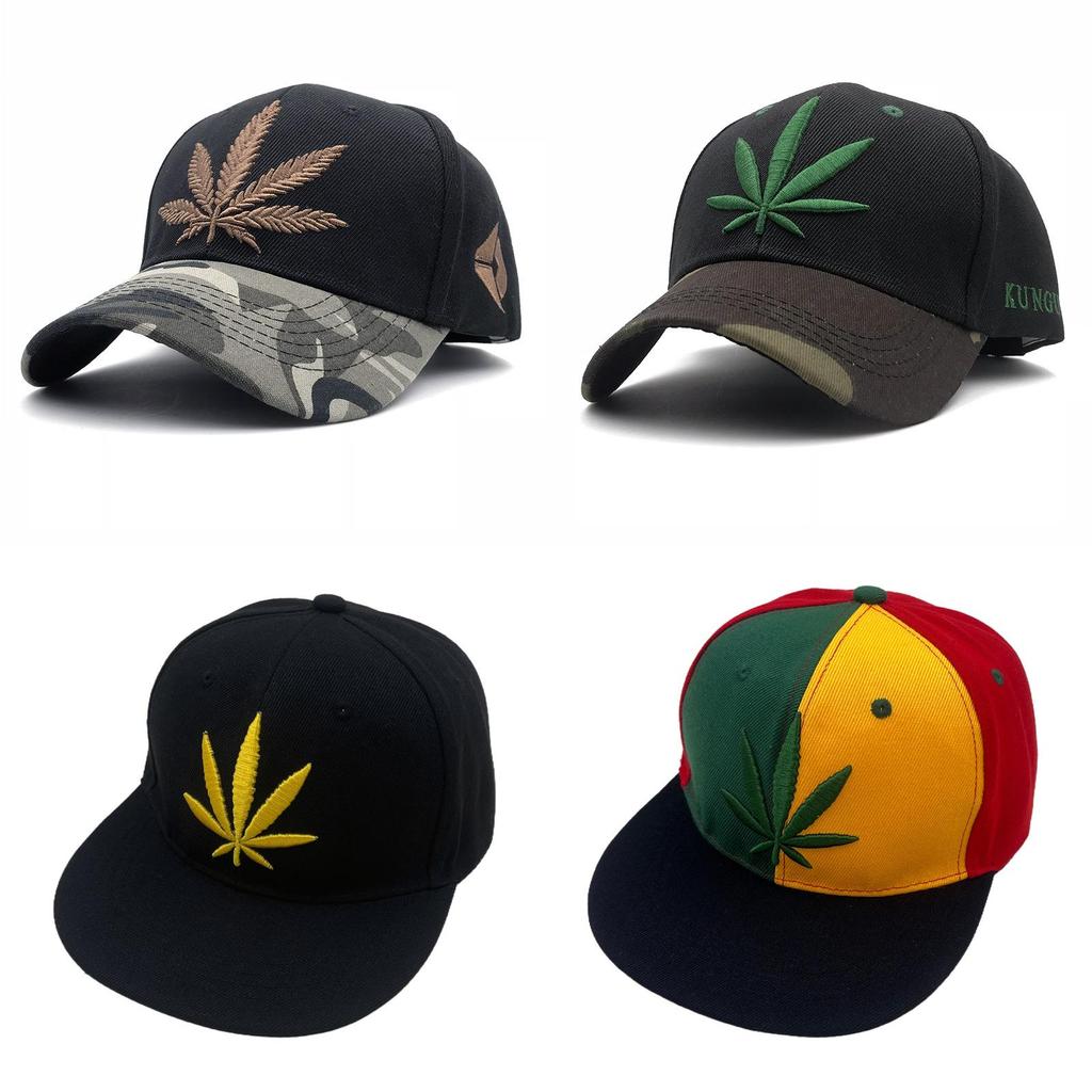 Baseball Cap For Men Women With Embroidered Maple Leaf Summer Outdoor Casual Adjustable Polyester Hat