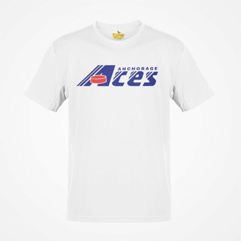 

Anchorage Aces PSHL Hockey 1989 Nostalgic Logo T-shirt 4XL