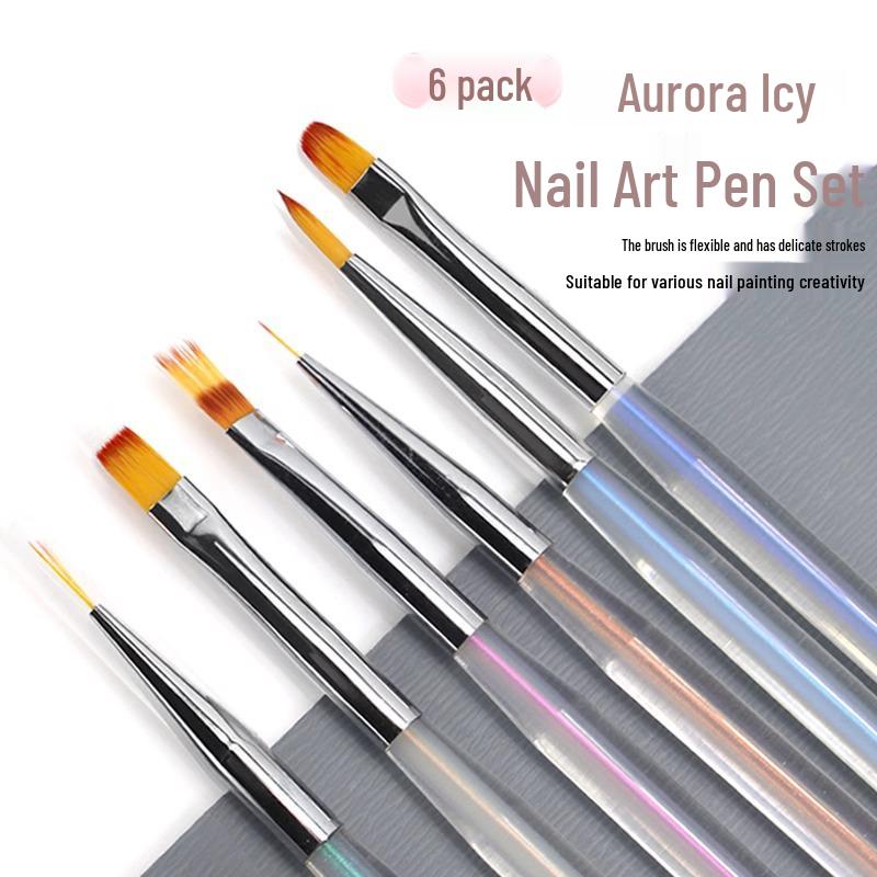 

Ice Aurora Color Nail Art Brush Set - Special Painting & Line Drawing Tool for Salon.