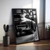 Black white Luxury Sports Car  Painting Calligraphy Premium Cotton Canvas Wall Art Poster HD Scratch Resistant Perfect Gift