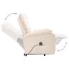 Massage Recliner with Rising Function Cream Fabric