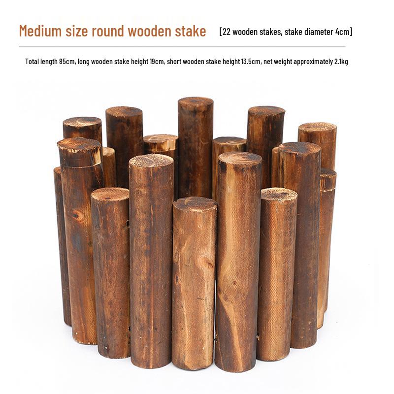 Anti-Corrosion Round Wood Garden Fence Panel