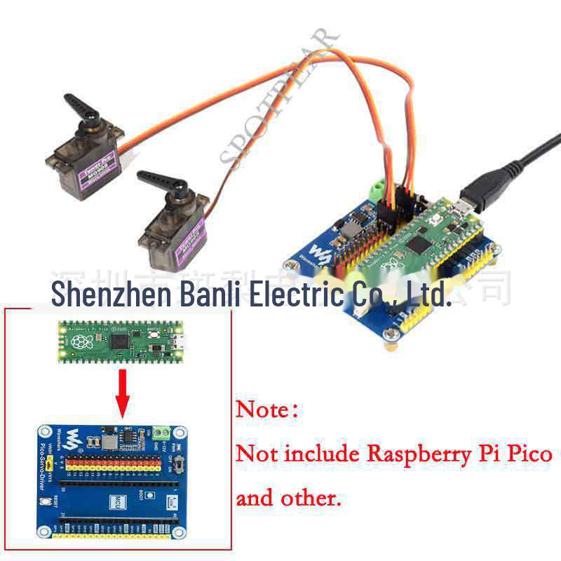 Raspberry Pi Pico Servo Driver Expansion Board: 16-Channel, 16-bit Resolution