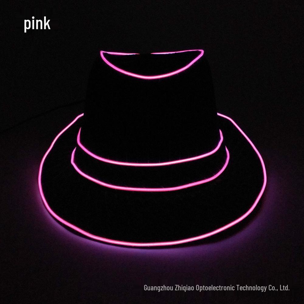 LED Glowing British Gentleman Top Hat - Stylish Trend for Prom Parties and Jazz Events
