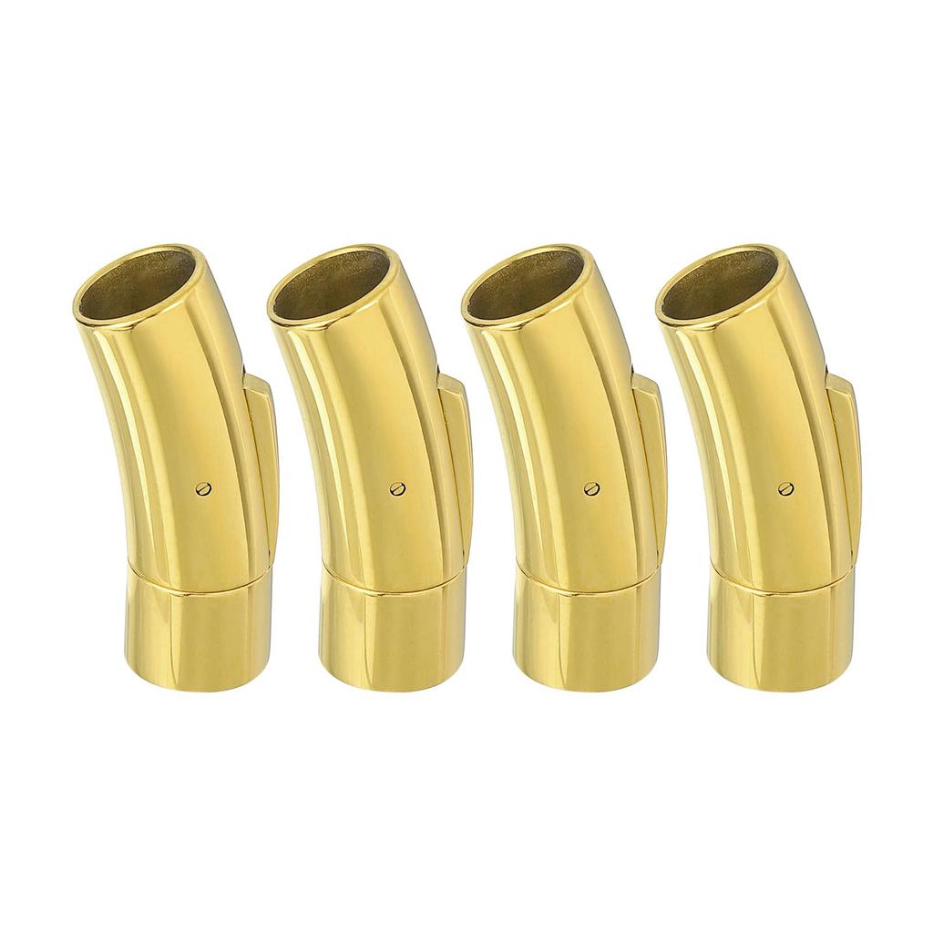 uxcell 12mm Hole Column 4pcs Leather Cord End Clasp Rasp Connectors Stainless Steel Clasp Closure Leather Cord Buckle Jewelry Making DIY Supplies Gold