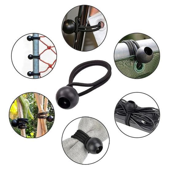 15/40/60 szt. Elastyczne linki kulkowe Heavy Duty Outdoor Camping Namiot Markiza Plandeka Linka do mocowania Odporna na UV Elastyczna lina z plastikową kulką