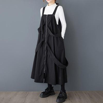 Sleeveless Strap Plus Size Vintage New In Dresses for Women Casual Loose Long Spring Summer Dress