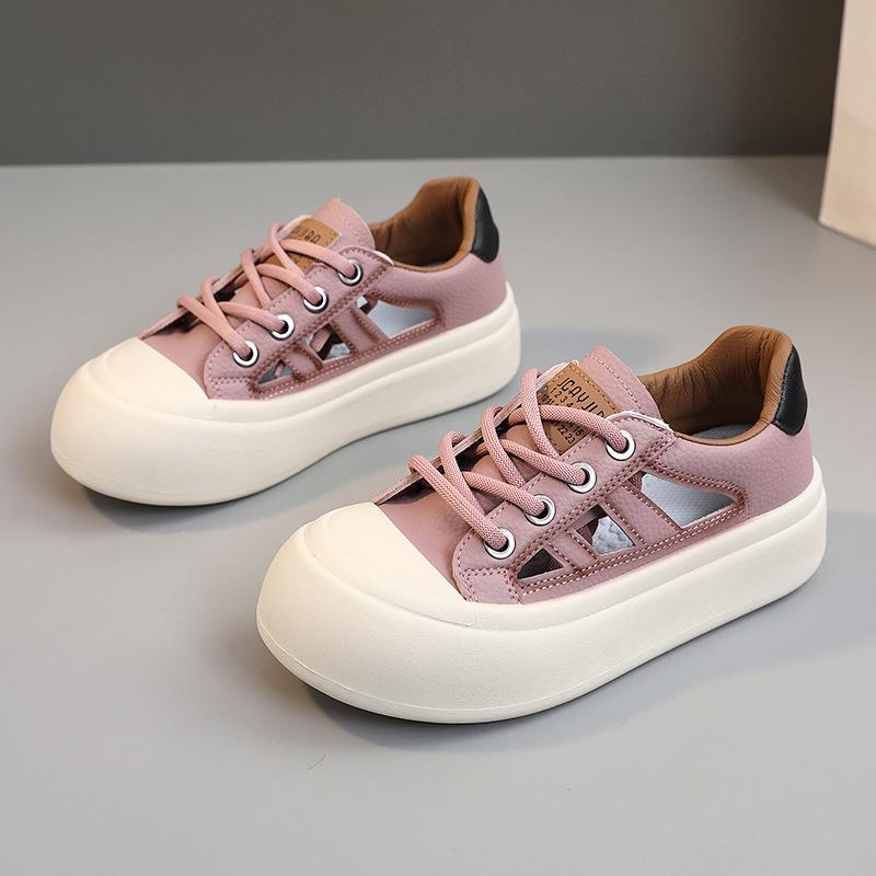 Tmy603 New Hollow Sandals for Women Summer Breathable Sneaker Women's Shoes Thick Bottom Heightened Easy Wear Shoes All-Matching