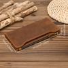 Genuine leather cash wallets vintage leather purse men women clip purse wallet luxury  designer long wallet for male female