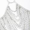Multilayer Tassels Chest Chain Fashionable Body Accessory Party Body Chain Alloy Texture for Party and Nightclub Wear