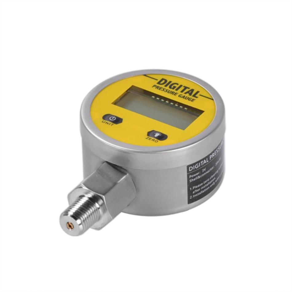 Digital Pressure Gauges Oil Hydraulic Pressure Gas Water Liquid Fuel Manometer 3V 250BAR/25Mpa 2 Points Thread Tester Meter