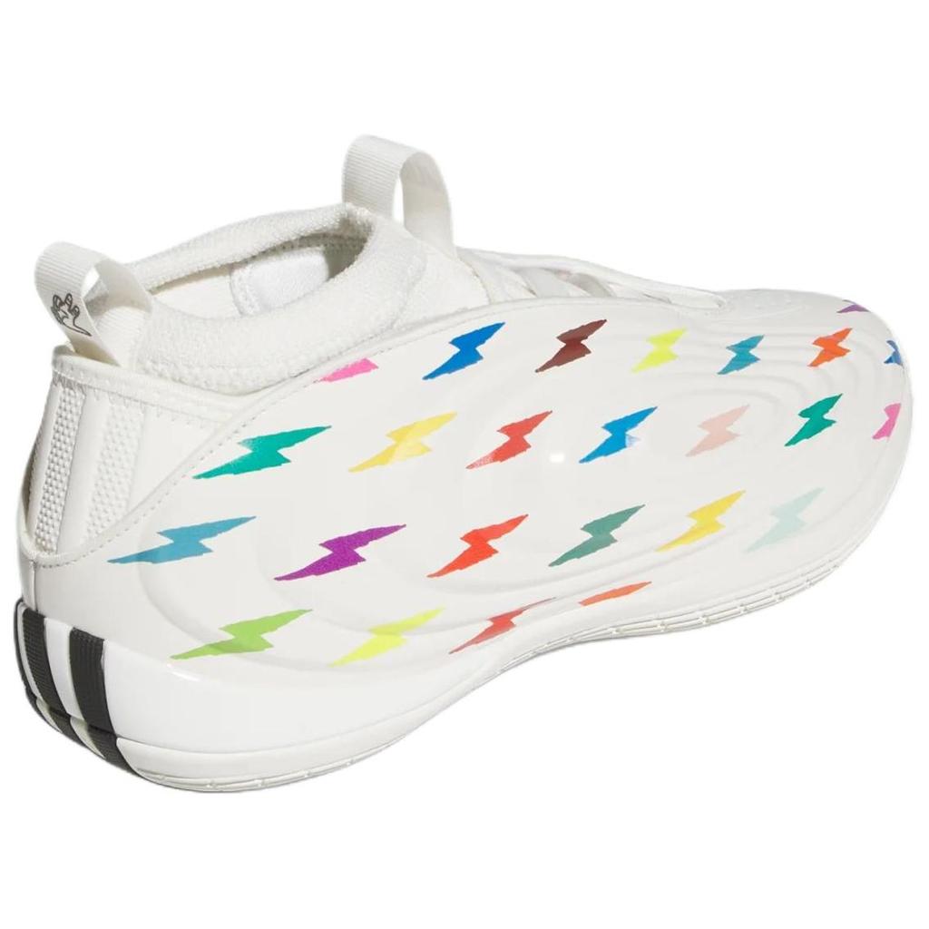 Jalen Williams x adidas Harden Vol. 10 PE Scarpe da Ginnastica Unisex Thunderbolt Bianco Core-Bianco Core-Nero KZ7544