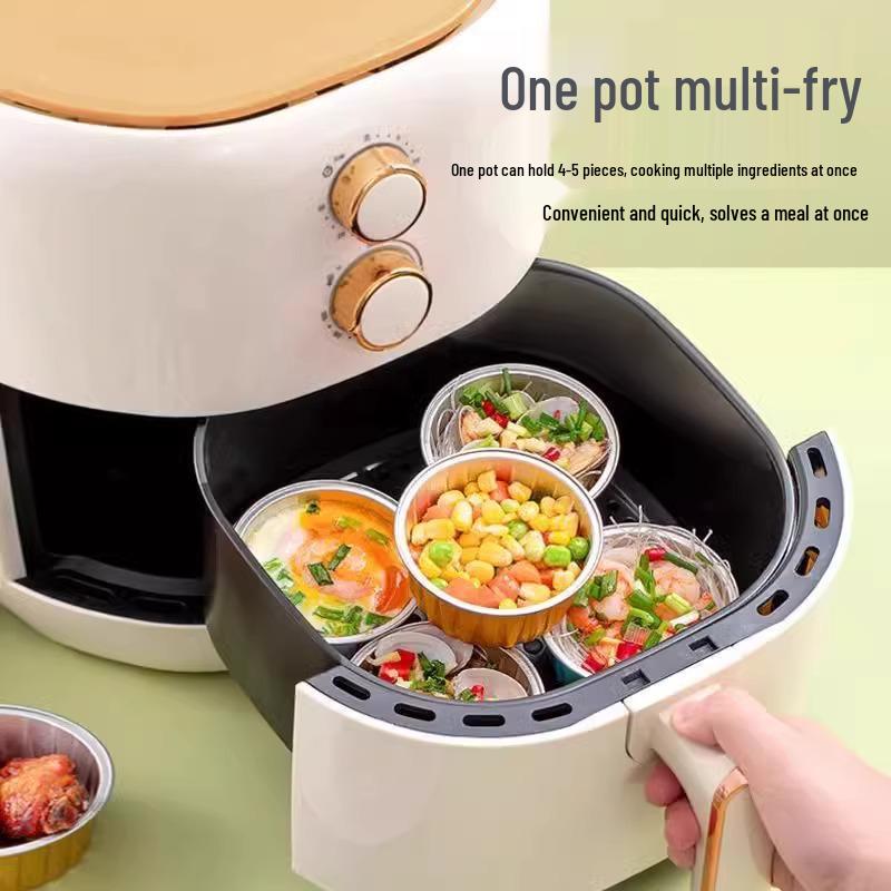 Reusable Tin Foil Baking Cups - Oven Safe Egg Tart Molds
