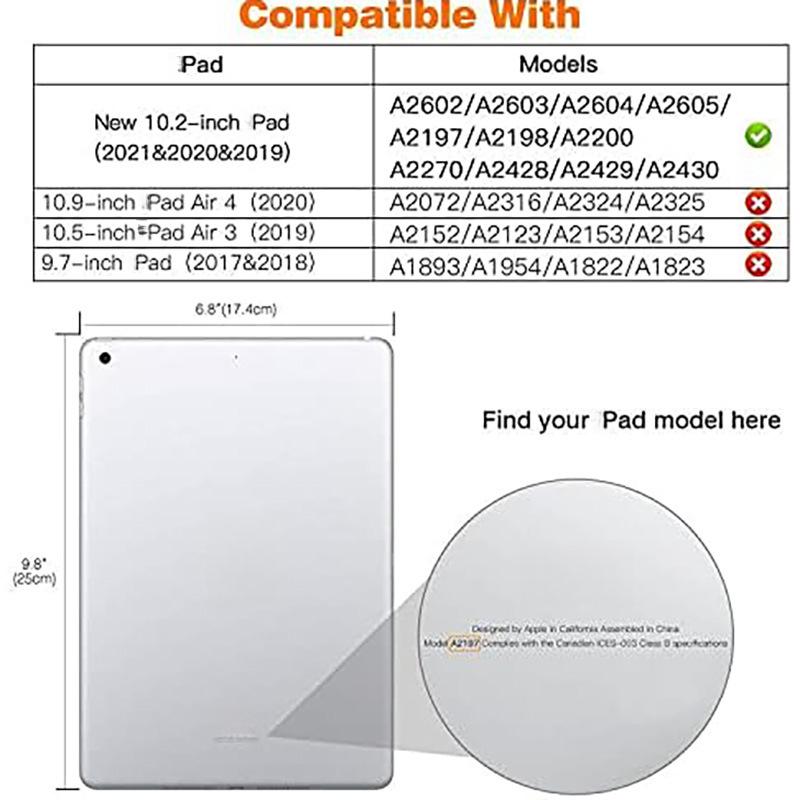 For IPad 10.2 Leather Protective Case, 9.7 Tri-Fold PC Tablet , Mini6 Leather Cover