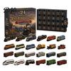 Christmas Stocking Stuffer 2026 Transportation Advent Calendar, 24-Day Acrylic Ornament Set with Vehicle Kids Gift Figures, Tree Hanging Decor,