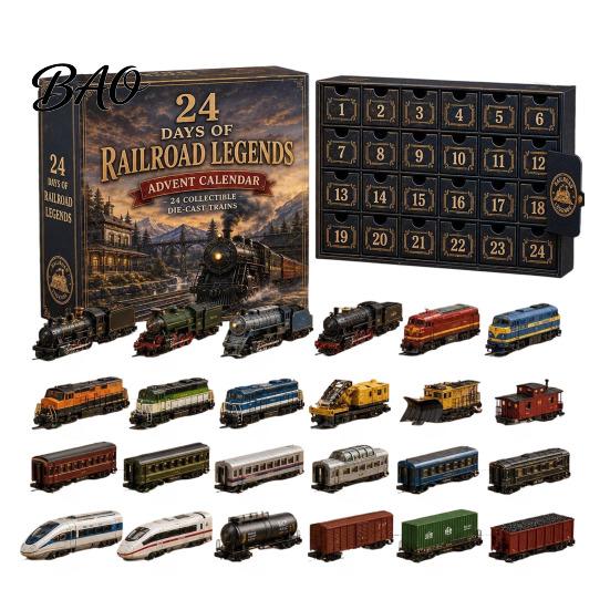 Christmas Stocking Stuffer 2026 Transportation Advent Calendar, 24-Day Acrylic Ornament Set with Vehicle Kids Gift Figures, Tree Hanging Decor,