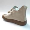 Genuine Leather Shoes Women Ankle Boots Cow Leather Short Booties Zip Flat Non-slip Casual Soft Shoes Elegant Beige Plus Size 41
