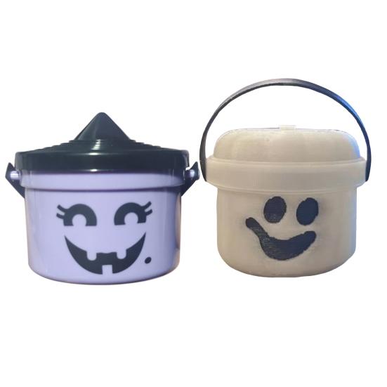 Halloween Pumpkin Bucket Miniature Design Pumpkin Orange Bucket Mini Storage Containers Festive Halloween Decoration
