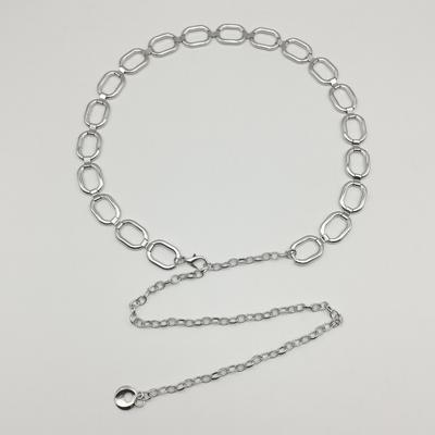 The New Metal Chain Decorated Jeans Chain Is A Fashionable Lady's European and American Inlaid Pendant Paired with A Waist Chain