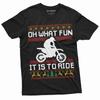 Weihnachtsferien Hässlicher Pullover Biker Bike T-Shirt Oh Was für ein Spaß Es ist zu Fahren T