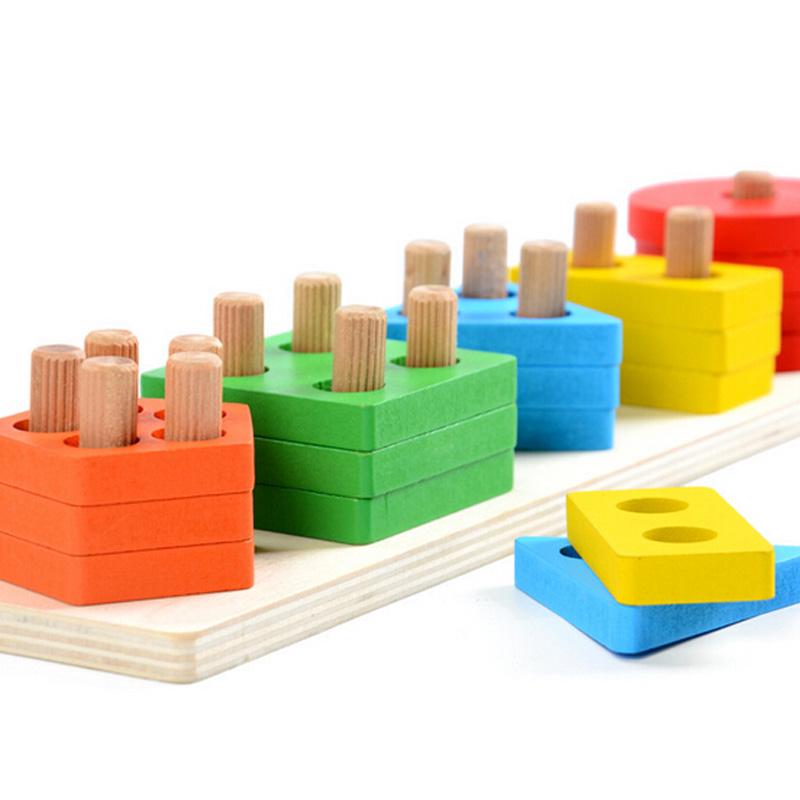Wooden Colouring Sorter Monteddori Montessorian Shapes Toy In Wood Montosri Action Game for Children Age 2 3 Montesorri Activity