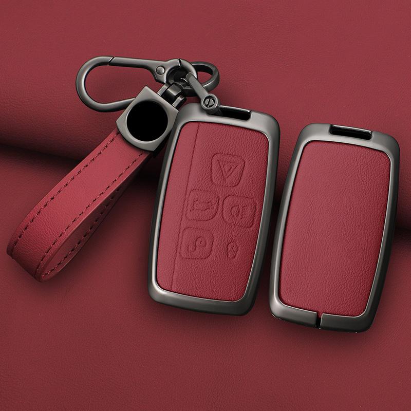 Interior Mouldings Zinc Alloy Car Leather Key Case Cover For Jaguar XF XJ XE S-Type F-Type X-Type F-Pace I-Pace E-Pace Android X