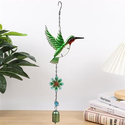 Wind Chime Eye-catching Corrosion Resistant Metal Hummingbird Windbell Ornament Butterfly Dragonfly Wind Chime Decor for Home