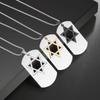 Personality Fashion Geometric Hexagonal Hollow Star Stainless Steel Pendant Couple Necklace for Women Men Hip Hop Rock Jewelry