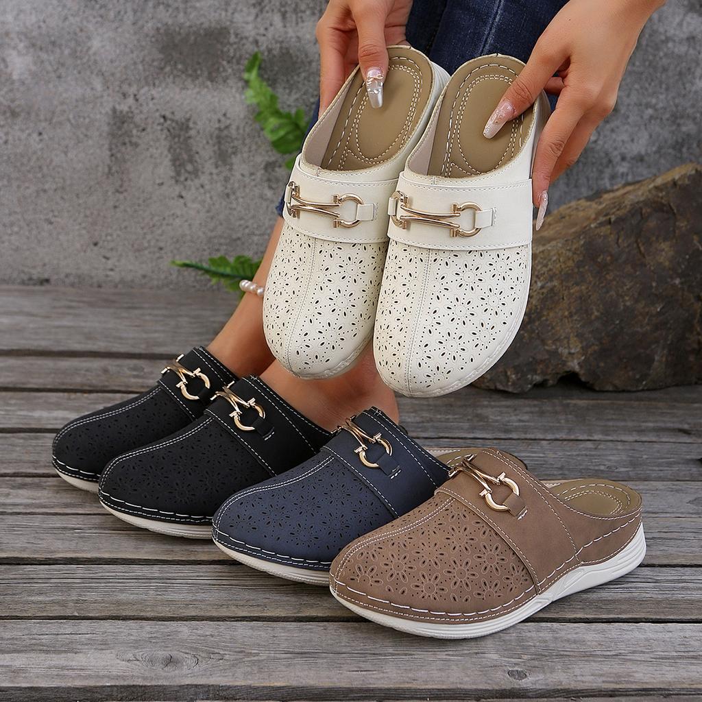 Fashion Design Chic Women’s Wedge Sandals Effortless Slip-On Platform Shoes with Comfort Cushioning for Casual Style Mules Slipper