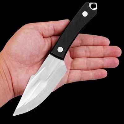 Coltello da campeggio forgiato a mano per esterni – Strumento multifunzionale portatile in acciaio inossidabile per tagliare frutta e carne