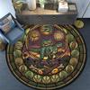 Prehistoric Glass Round Area Rug Under Office Chairs Bedroom Living Room Home Decor
