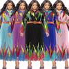 Plus Size Womens Long Sleeve Open Front Pleated Midi Dress Streetwear Style Black Pink Blue Purple Teal Milk Silk Fabric Fall Collection