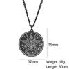Dawapara Tetragrammaton Pentacle Necklace Magical Pentagram Protection Amulet Ancient Power Name of God Stainless Steel Jewelry