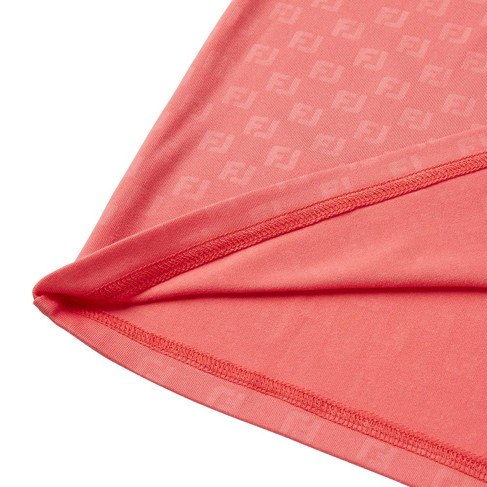 FootJoy Women's FJW-F24-S06 32285-L Brushed FJ Embossed Print Long Sleeve Mock Neck Shirt in Sugar Coral